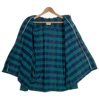 60-70's NATIONAL SHIRT SHOPS オープンカラー フランネルチェックシャツ グリーン Size XL 福生店