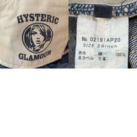 HYSTERIC GLAMOUR ヒステリックグラマー USED/ダメージ加工 スタッズ ストレートデニムパンツ インディゴ 02191AP20 Size 29 福生店