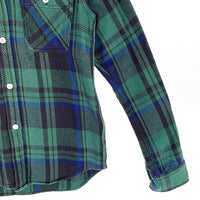 FIVE BROTHER ファイブブラザー チェック フランネルシャツ グリーン ネイビー Size M 福生店
