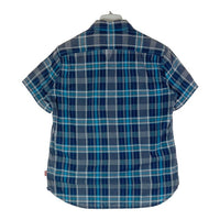STUSSY ステューシー チェック 半袖シャツ ブルー sizeS 瑞穂店