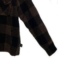 CLUCT クラクト バッファローチェック ウールシャツジャケット 中綿 ブラウン ブラック Size M 福生店