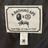 A BATHING APE アベイシングエイプ STUSSY ステューシー スカル サル カモフラ スノーボードジャケット グレー sizeM 瑞穂店