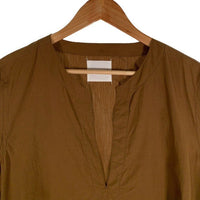 TAKAHIROMIYASHITA The Soloist タカヒロミヤシタ ザ ソロイスト Tunic Shirt チュニックシャツ ブラウン コットン シルク Size 46 福生店