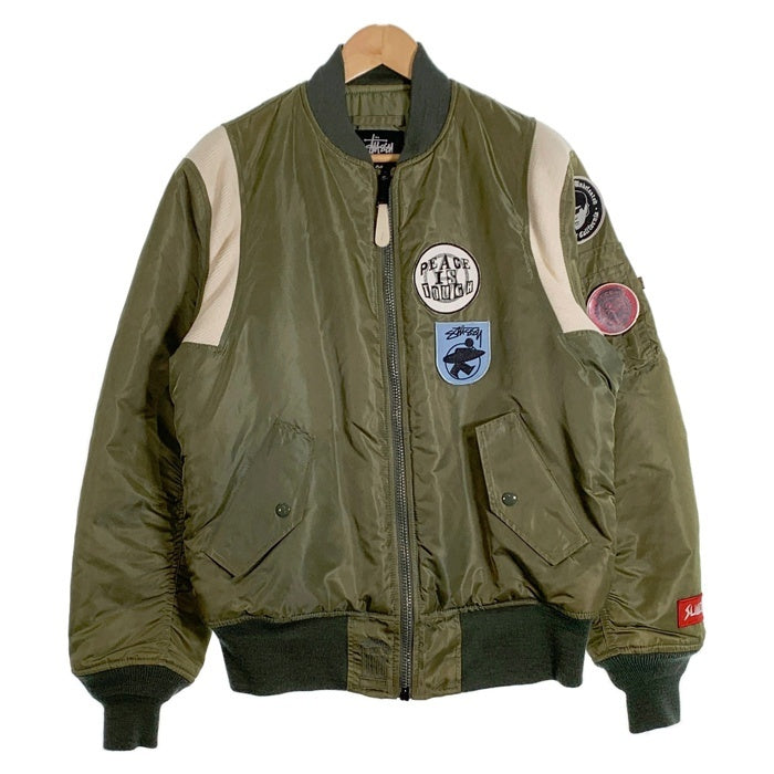 STUSSY ステューシー 05AW ALPHA アルファ MA-1 25周年 カスタム フライトジャケット フラグメント オリーブ Size M  TALL 福生店