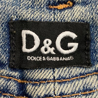 D&G DOLCE&GABBANA ドルチェアンドガッバーナー ダメージ加工 デニム フリルスカート インディゴ size38 瑞穂店