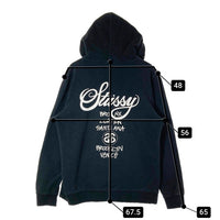 STUSSY ステューシー USA製 ワールドツアー プルオーバーパーカー ブラック sizeM 瑞穂店