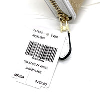 COACH コーチ シグネチャー ラウンドファスナーレザーウォレット PVC ホワイト ベージュ F54630 福生店