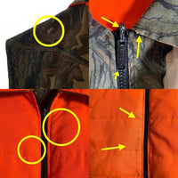 WINCHESTER ウィンチェスター リバーシブルベスト リアルツリー オレンジ 中綿 TREBARK Size XL 福生店