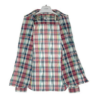 GOODENOUGH グッドイナフ GE-143004 バックロゴ マドラスチェック 長袖シャツ レッドxブルー sizeL 瑞穂店