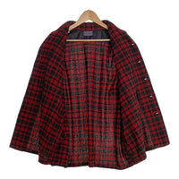 50's PENDLETON ペンドルトン Board Shirts ボードシャツ オンブレチェック ウール レッド ブラック シャドー Size XL 福生店