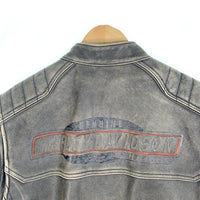 Harley-Davidson ハーレーダビッドソン シングル レザーライダースジャケット トリブルベント カウハイド 加工 97180-17VM/VT Size XL 福生店