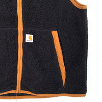 Carhartt カーハート RELAXED FIT フリース ジップアップベスト ブラック 104995-M Size L 福生店