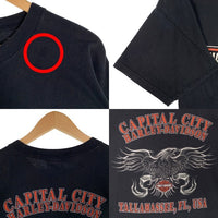 HARLEY-DAVIDSON ハーレーダビッドソン バー&シールド イーグル プリント Tシャツ ブラック Size XL 福生店