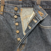 KENZO JEANS ケンゾー ジーンズ 北斎タグ ボタンフライ テーパード デニムパンツ インディゴ size79cm-1 瑞穂店