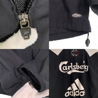 00's adidas アディダス LIVERPOOL FC リバプール ハーフジップ プルオーバージャケット ブラック ポリエステル 07/07 Size JP M 福生店