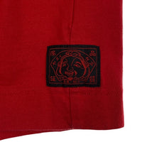 Evisu エヴィス Vガゼット Tシャツ フットボールT レッド デニム地ロゴ Size L 福生店