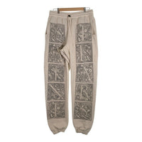 SAINT Mxxxxxx セントマイケル DENIM TEARS デニムティアーズ DT SWEAT PANTS MURAL スウェットパンツ ベージュ 汚れ加工 SM-S23-0000-094 Size L 福生店