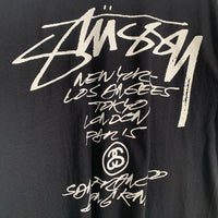 00's STUSSY ステューシー FUTURA WORLD TOUR TEE フューチュラワールドツアープリントTシャツ ブラック Size M 福生店