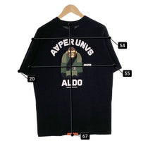 AAPE エーエイプ "AAPER UNVS ALDO" TEE プリント ワッペン Tシャツ ブラック AAPTEM1494XXM Size M 福生店