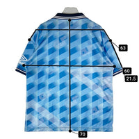UMBRO アンブロ ×(C)OVER FOOTBALL SHIRT ブルー 総柄 sizeM 瑞穂店
