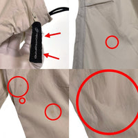 00's NIKE ナイキ ポリエステル リップストップ クロップドパンツ アイボリー ウエスト裾ドローコード Size 34 福生店