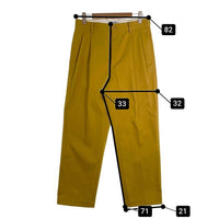 WACKO MARIA ワコマリア Double Pleated Chino Trousers ダブルプリーツ チノトラウザーパンツ イエロー Size L 福生店