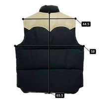SUGAR CANE シュガーケーン SC11597 レザーヨーク ダウンベスト ブラック ベージュ Size L 瑞穂店