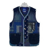JUNYA WATANABE COMME des GARCONS MAN WO-V401 AD2014 ジュンヤワタナベ コムデギャルソンマン DUVETICA デュベティカ パッチワーク ダウンベスト ネイビー sizeS 瑞穂店