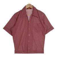 70's Sears シアーズ ヨーロピアンコレクション 開襟シャツ ボルドー ポリエステル Size M 福生店