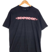 90's~ INDEPENDENT インデペンデント プリントTシャツ ブラック NHS Size L 福生店