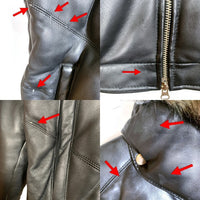 SUPREME シュプリーム 05AW Leather Down Jacket レザーダウンジャケット ブラック ファー Size L 福生店
