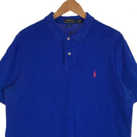 POLO RALPH LAUREN ポロラルフローレン CLASSIC FIT 鹿の子 ポロシャツ 半袖 ブルー Size L 福生店