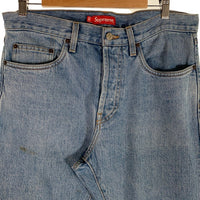 SUPREME シュプリーム Stone Washed Indigo Jean ストーンウォッシュ ジーンズ デニムパンツ ライトブルー カットオフ Size 32 福生店
