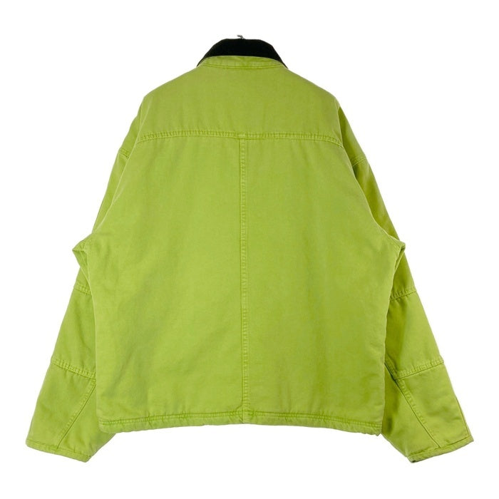 STUSSY ステューシー WASHED CANVAS SHOP JACKET ネオンイエロー