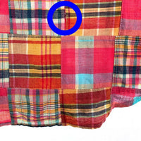 WAREHOUSE ウエアハウス パッチワーク マドラスチェックシャツ ピンク Size L 相当 福生店