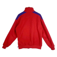 80's Columbia コロンビア Radial Sleeve ジップアップフリースジャケット リブ レッド Size L 福生店
