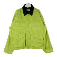STUSSY ステューシー WASHED CANVAS SHOP JACKET ネオンイエロー sizeXL 瑞穂店