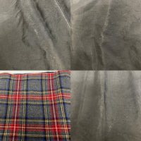 COMME des GARCONS HOMME コムデギャルソンオム HP-K401 ウールxナイロン タータンチェックマフラー グレーxネイビー 瑞穂店
