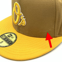 New Era ニューエラ 59FIFTY MLB ボルティモア・オリオンズ ベースボールキャップ ベージュ イエロー Size 8 (63.5cm) 福生店
