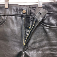 VANSON バンソン レザーパンツ テーパード ブラック 裾切りっぱなし Size 34 瑞穂店
