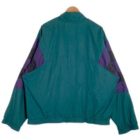 80-90's adidas アディダス ジップアップ トラックジャケット 切替 ポリエステル グリーン ブラック パープル Size XL 福生店
