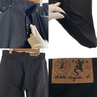 agnes b. homme アニエスベーオム ブラックデニム テーパードパンツ フランス製 オールド Size 40 福生店