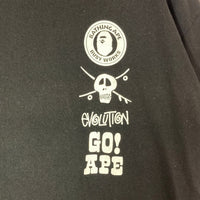 A BATHING APE アベイシングエイプ STUSSY ステューシー 30周年記念 マルチアイコン Tシャツ ブラック sizeL 瑞穂店