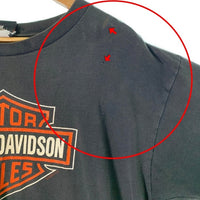 90's~ HARLEY DAVIDSON ハーレーダビッドソン バー&シールド イーグル プリントTシャツ ブラック 1999コピーライト Size XL 福生店