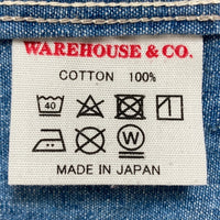 WAREHOUSE ウエアハウス Duck Digger ダックディガー LOOSE FIT シャンブレーワークシャツ ライトブルー Size 36 瑞穂店