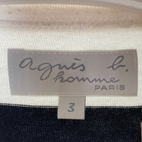 agnes b. homme アニエスベー オム 8807J019 太ボーダーTシャツ ブラック size3 瑞穂店