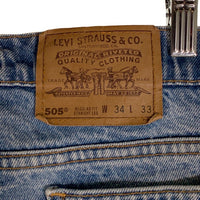 90's Levi's リーバイス 505 テーパードデニムパンツ インディゴ USA製 オレンジタブ 20505-0217 Size 34×33 福生店