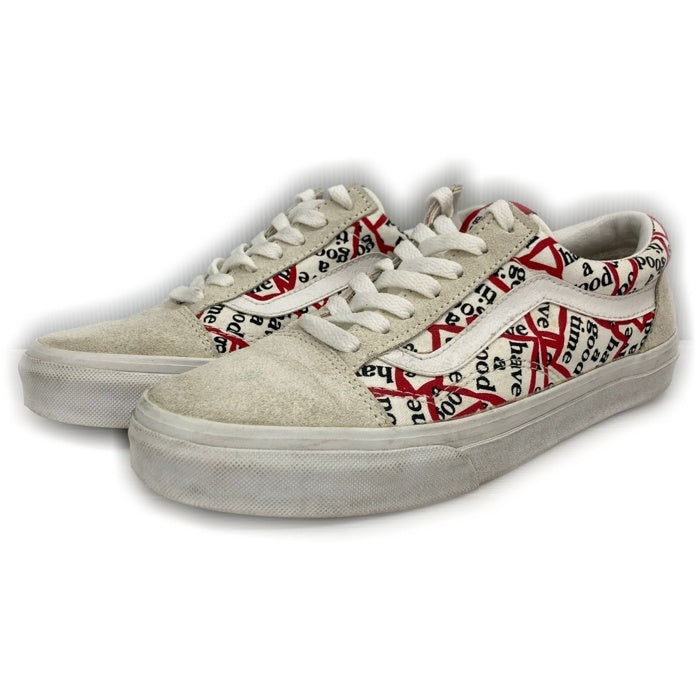 中古 26.5cm VANS OLD SKOOL HAVE A GOOD TIME BEAMS ハブアグッドタイム haveagoodtime ビームス ヴァンズ オールドスクール slipon era 26.5cm 新品 訳有 バンズ オールドスクール ボルト VANS OLD SKOOL BOLT 白 ホワイト 赤