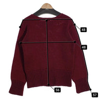 40's~ HIGHLAND ハイランド ボートネック ローゲージ ウールセーター ボルドー 厚手 Size - 福生店