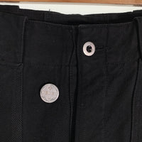60's SWISS ARMY スイス軍 デニムオーバーパンツ ブラック 後染め アルミボタン Size w82cm 福生店